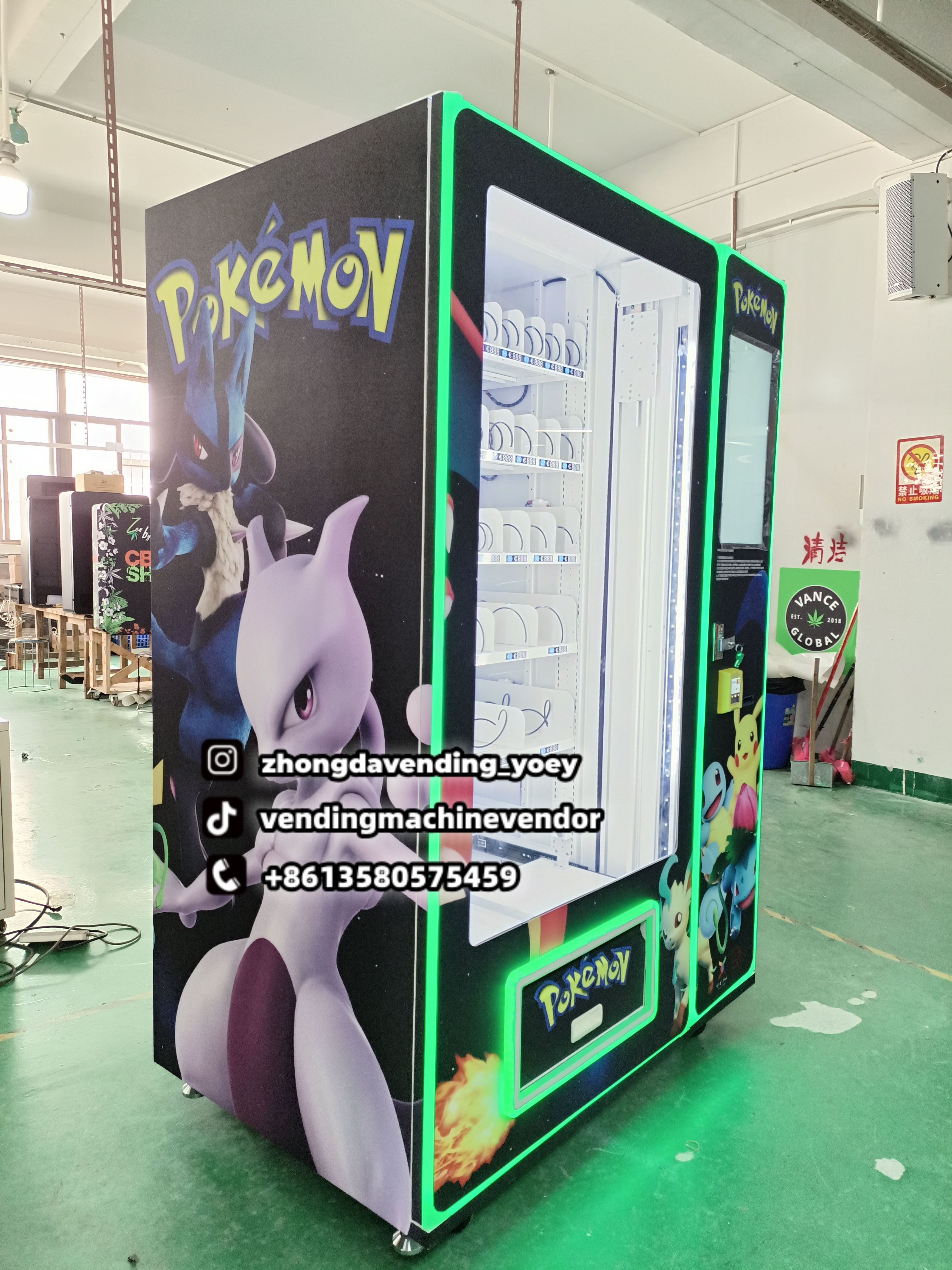 Custom LED screen Self service smart trading card vending machine sport card vending machine with elevator on sales