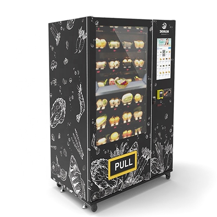 OEM customized supermarket self-service smart intelligence fresh food sandwich sushi cupcake lift vending machine