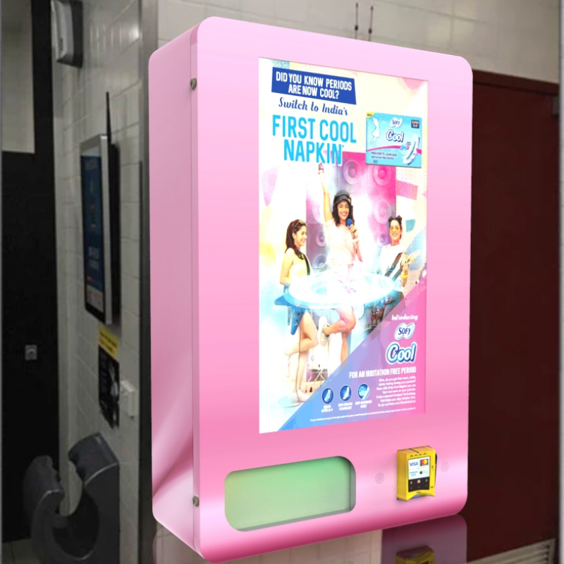 mini touch screen sanitary towels softcare product vending machine