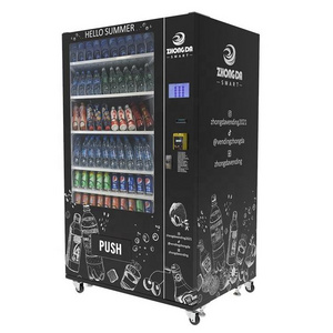 Zhongda factory high end custom fully automatic smart combo drink snack vending machine for food