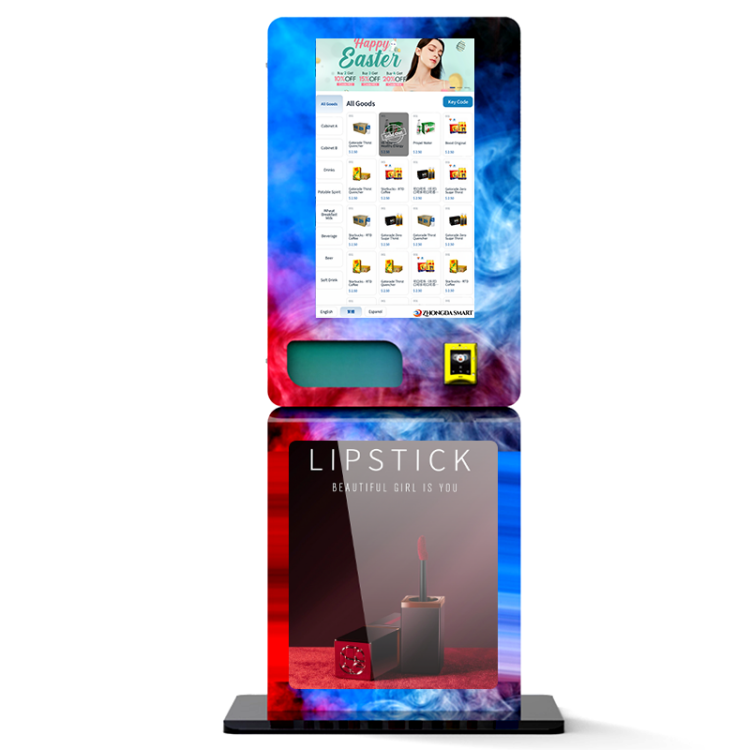 Zhongda Combo Vending Machine by Zhongda CBD Perfume ID Card Machine with Age Verification outside Expanded Vending Machines