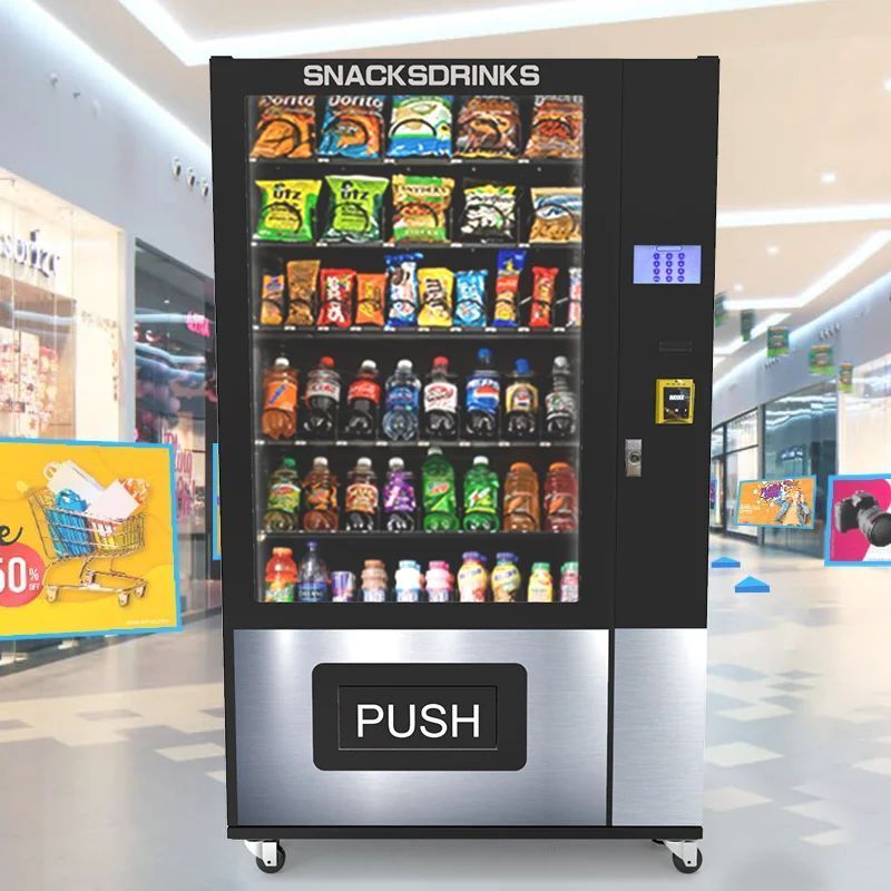 Self-Service Automatic Touch Screen vending machine combo vending machine for foods and drinks