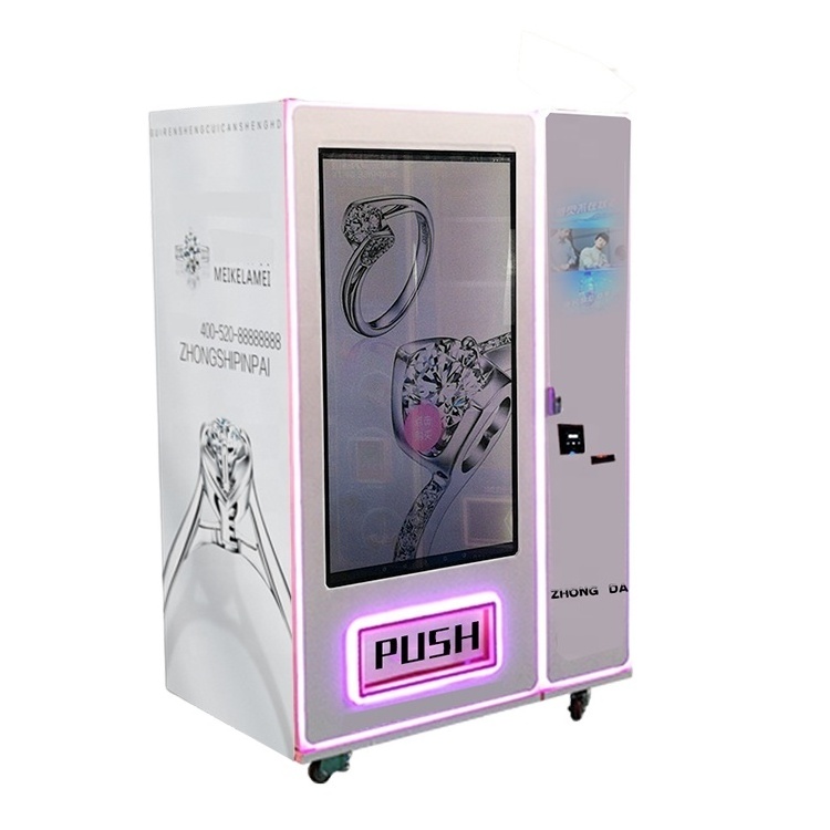 Zhongda smart  QR code payment full screen smart lash hair vending machine