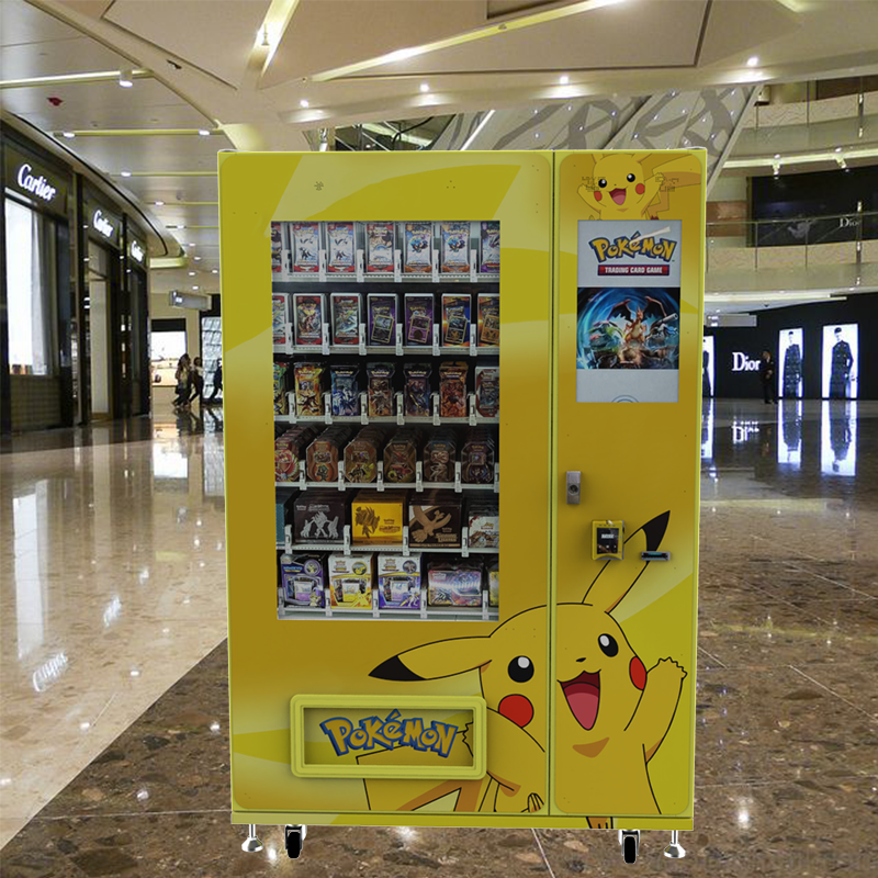 Australia standard elevator vending machine for trading cards with AUD bill and coin payment system and credit card