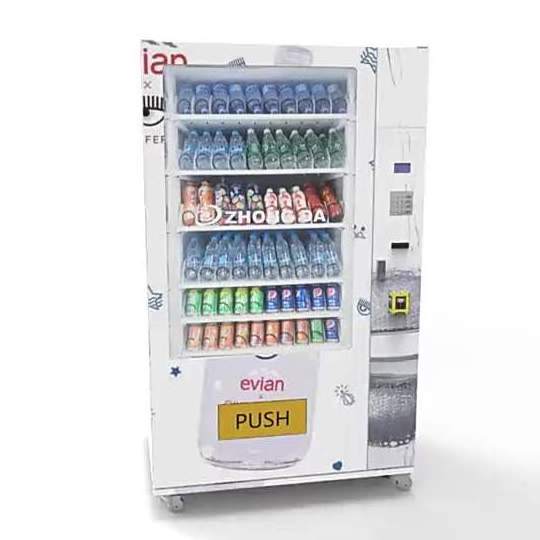 Direct zhongda factory supplies new arrival high quality large combo snack and drink vending machine with card reader