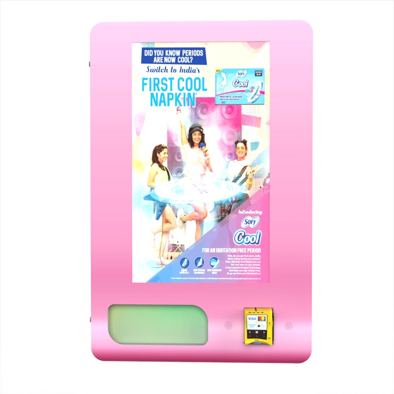 mini touch screen sanitary towels softcare product vending machine