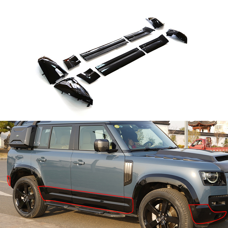 2020 2021 2022 2023 New product Gloss black door trim panel wheel arch body kit for Land Rover Defender 110