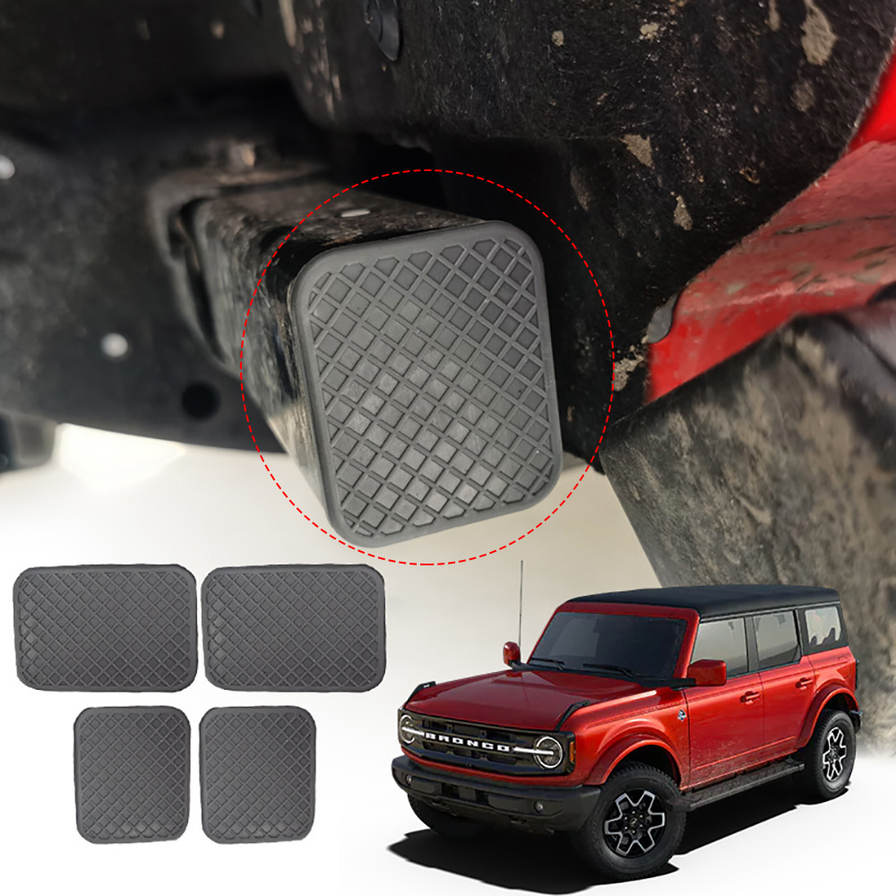 Front Axle Plug for Bronco Crash Bar Front Axle Plug for Ford Bronco Accessories Door Black Rubber Stopper Cover Protection 4PCS