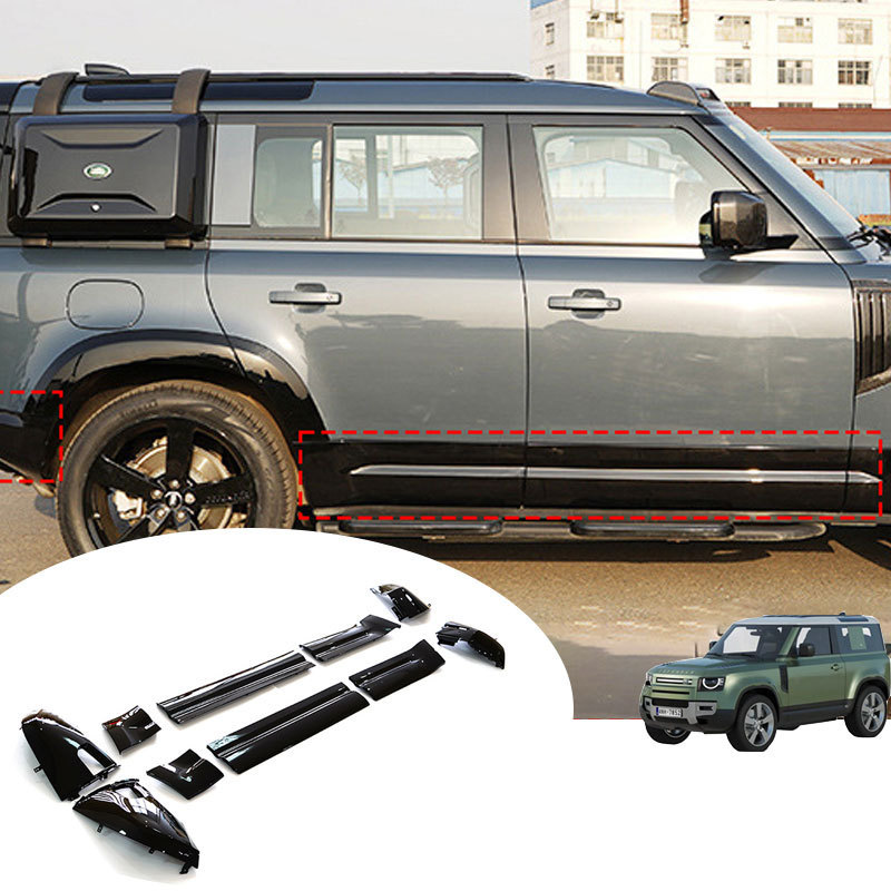 2020 2021 2022 2023 New product Gloss black door trim panel wheel arch body kit for Land Rover Defender 110