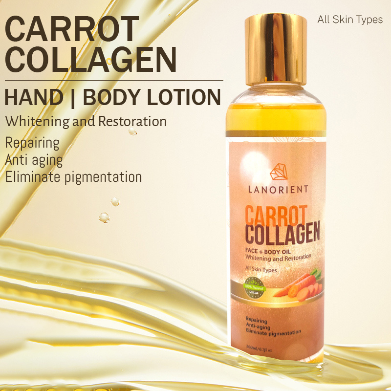 Moisturizing Best Carrot Oil Whitening Skin Lightening Beauty Body Oil for Black Skin