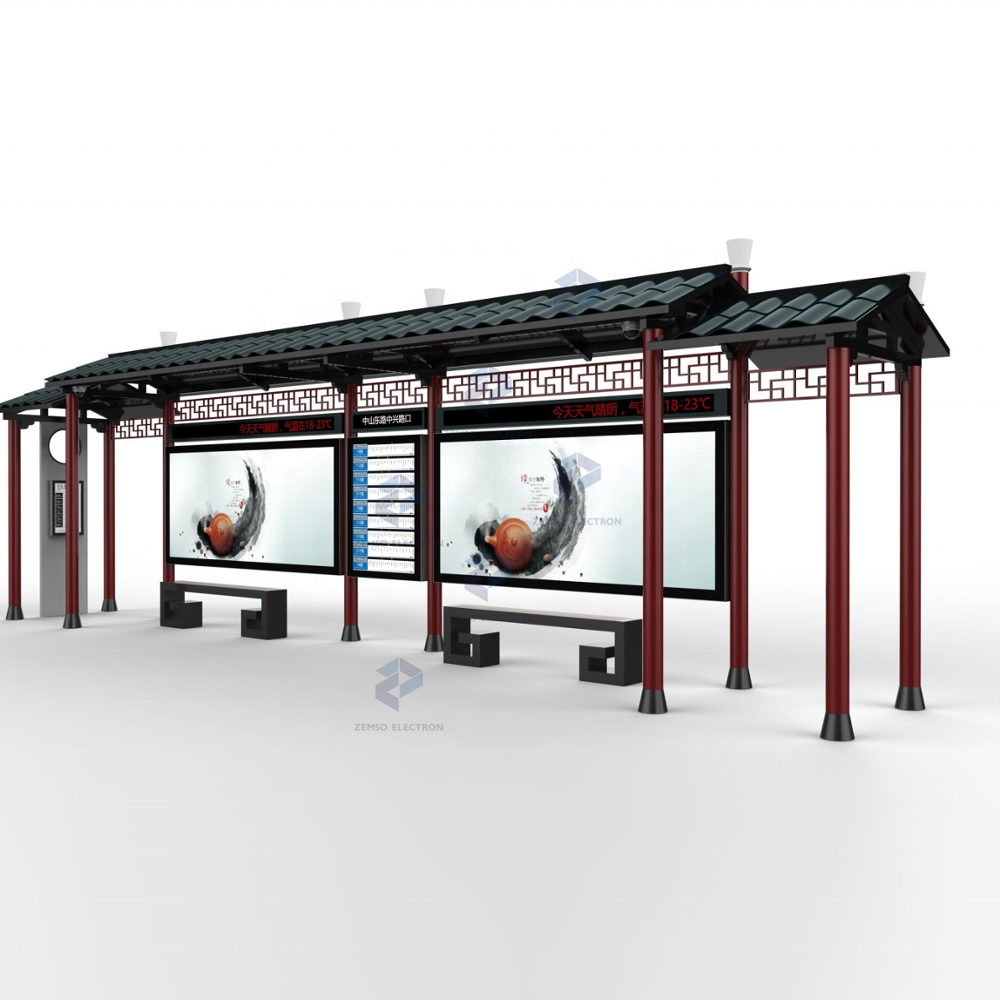 Bus stop shelter prefab modern design, used bus shelter for sale, modern waiting bus stop size