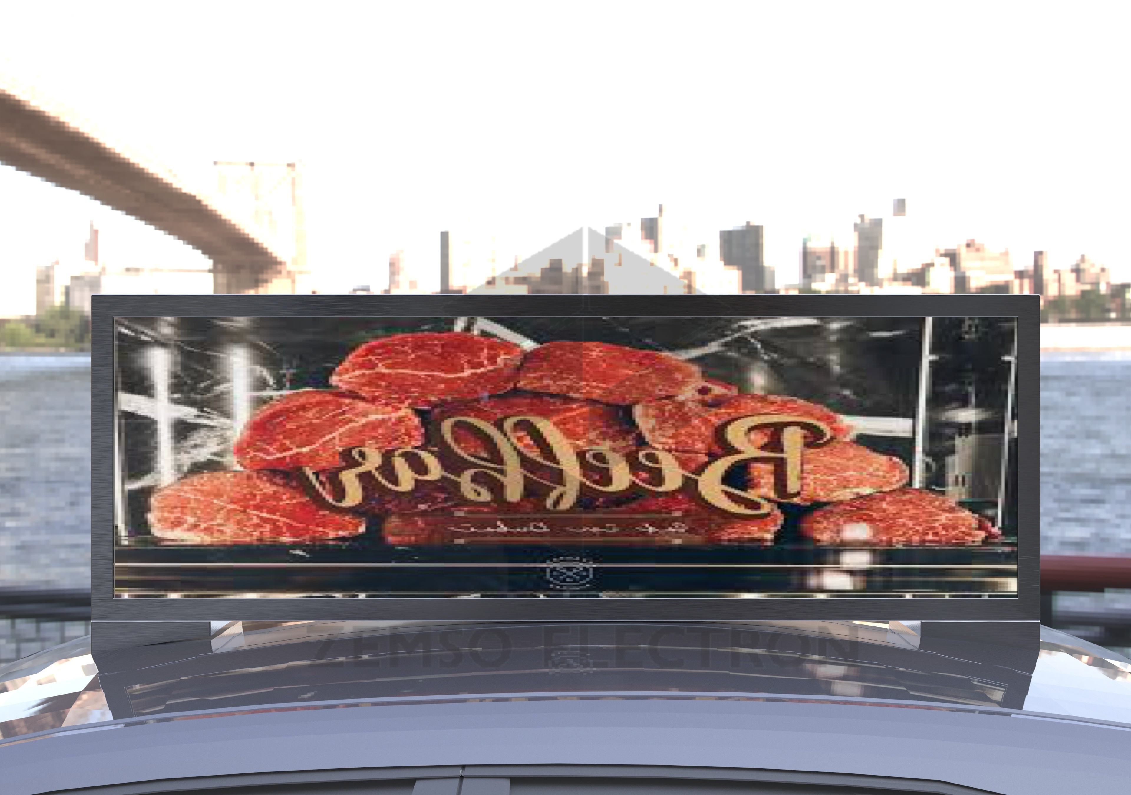 High-resolution taxi top display screen taxi top LED/LCD display double side vehicle top advertising display