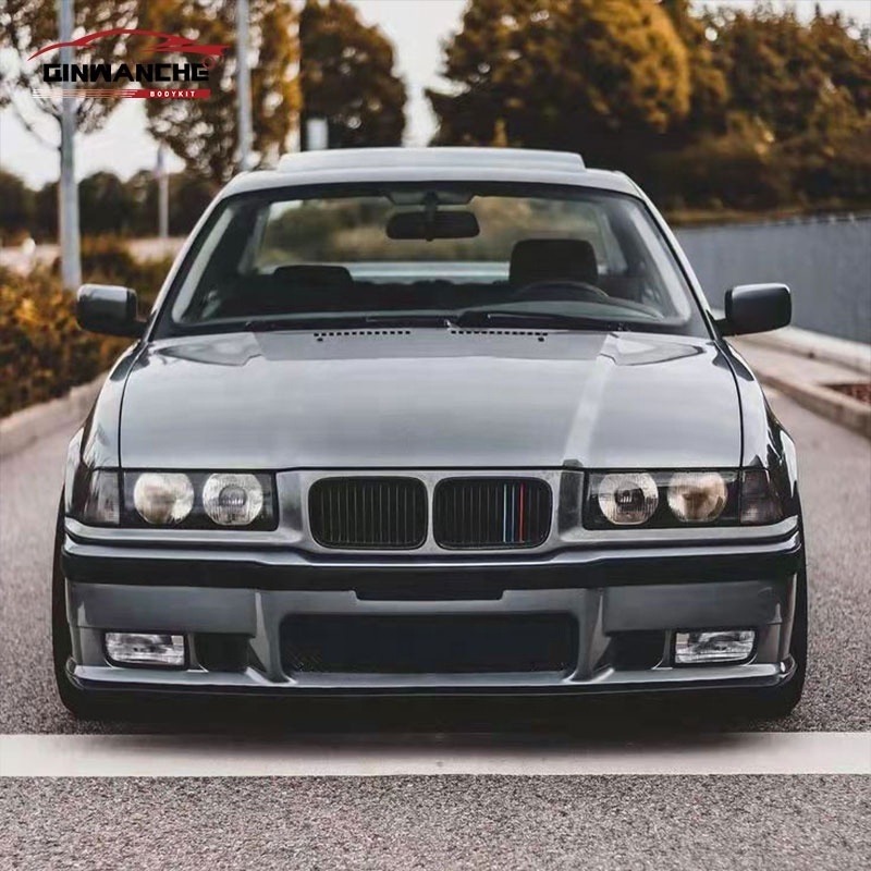 Car bumpers For Bmw E36 M3 Style Body kit Front bumper Rear bumper Side skirts For 1990-1998 Bmw E36 parts