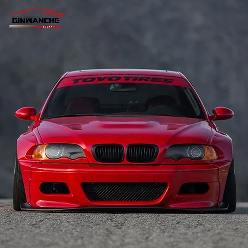 Car bumper M3 Style Front bumper Rear bumper Side skirts Foglight Body kit Fit For BMW 3 Series E46 1998-2005 automobile parts