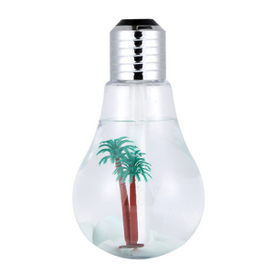 2023 High-quality Silent Mini Desktop Air Spray 400ml Large Capacity Bulb Purifying indoor humidifier with night light OEM Gift