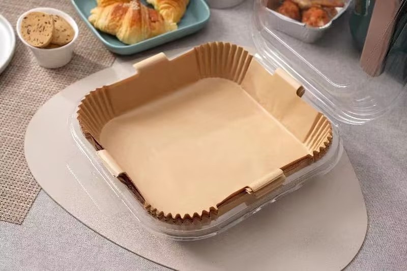 Hot Selling Disposable Parchment Paper Liner for Air Fryer Non-Stick Reusable Airfryer Liners Coated for Food Use