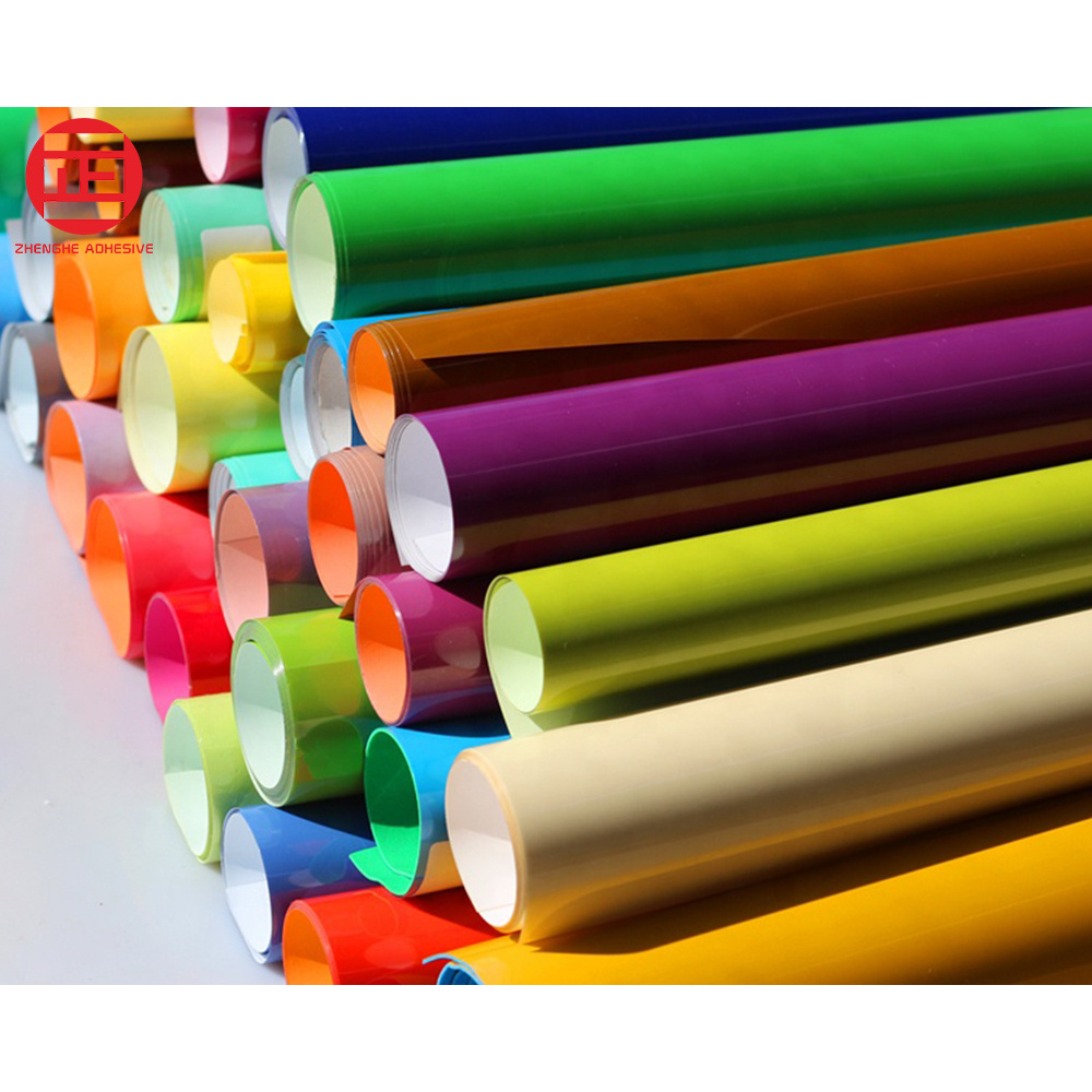 high quality  Self Adhesive Colored Vinyl for Cutting Plotter PVC self adhesive matt gold sticker vinyl paper roll