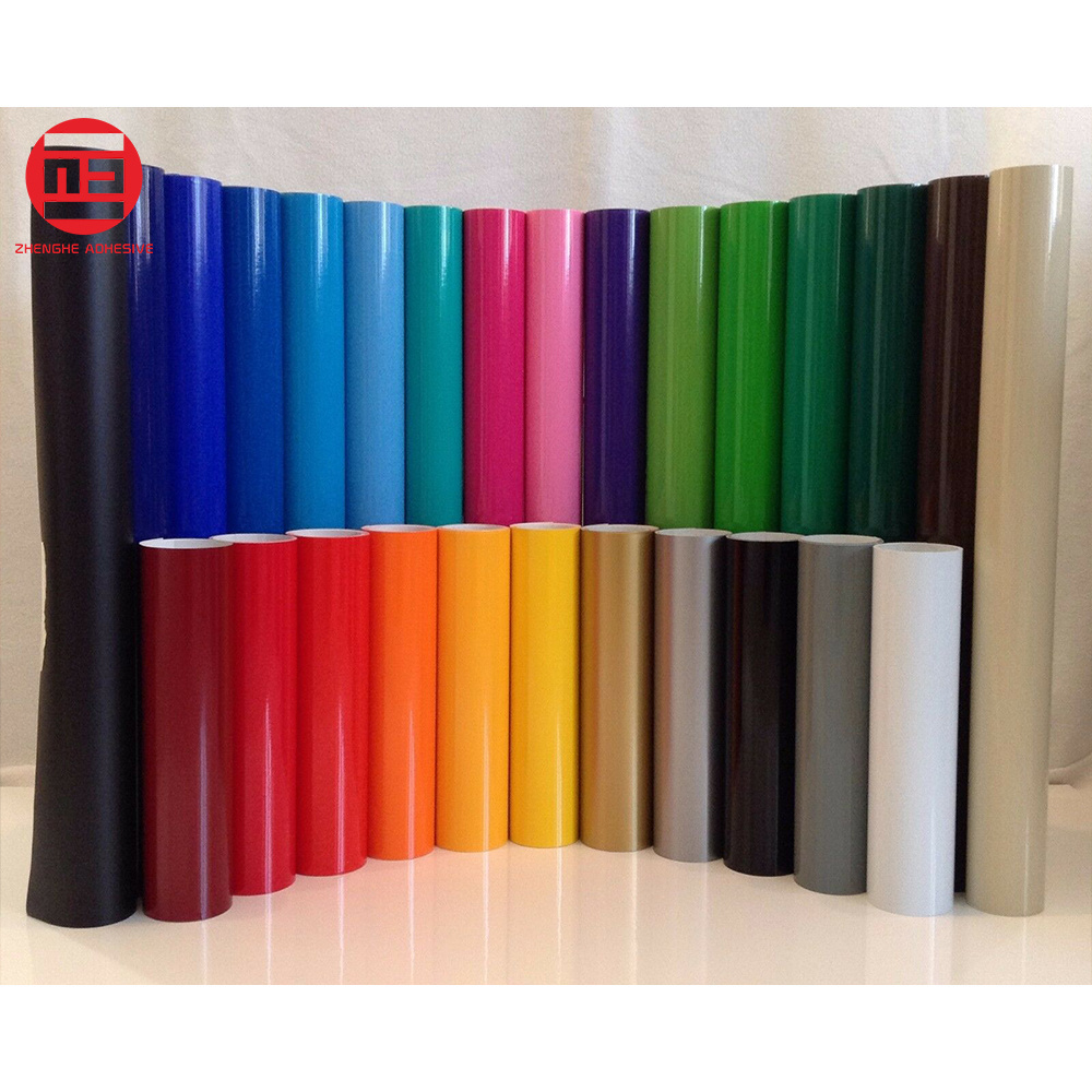 high quality  Self Adhesive Colored Vinyl for Cutting Plotter PVC self adhesive matt gold sticker vinyl paper roll