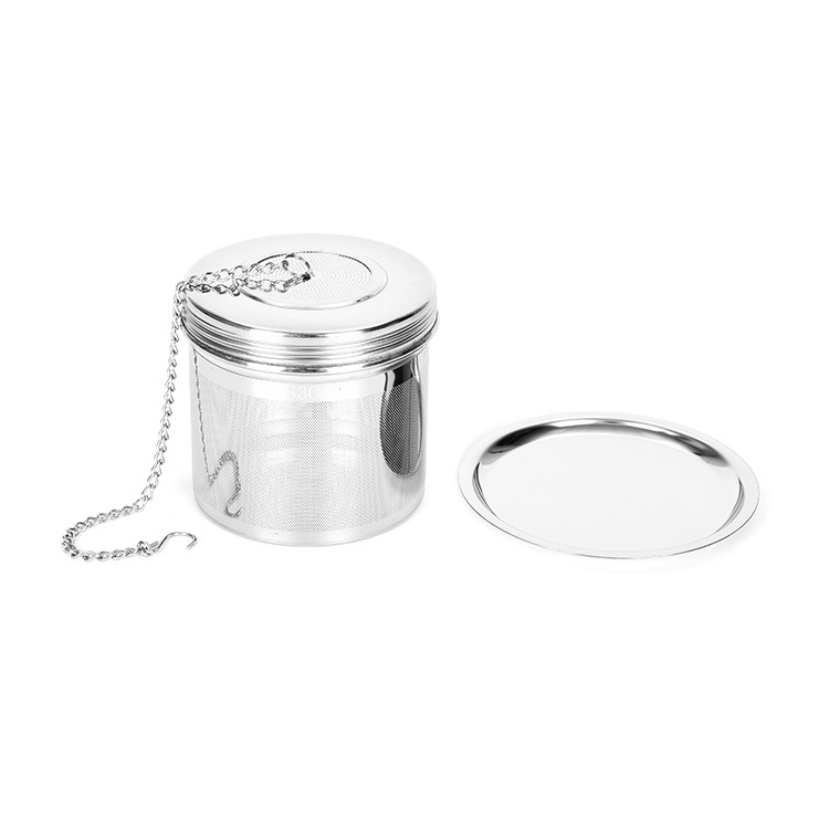 Customised Chinese Stainless Steel Wire Mesh Tea Strainer Infuser  With Extended Chain Hook