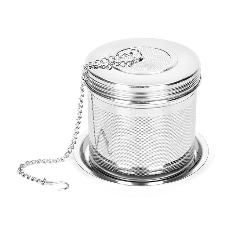 Customised Chinese Stainless Steel Wire Mesh Tea Strainer Infuser  With Extended Chain Hook