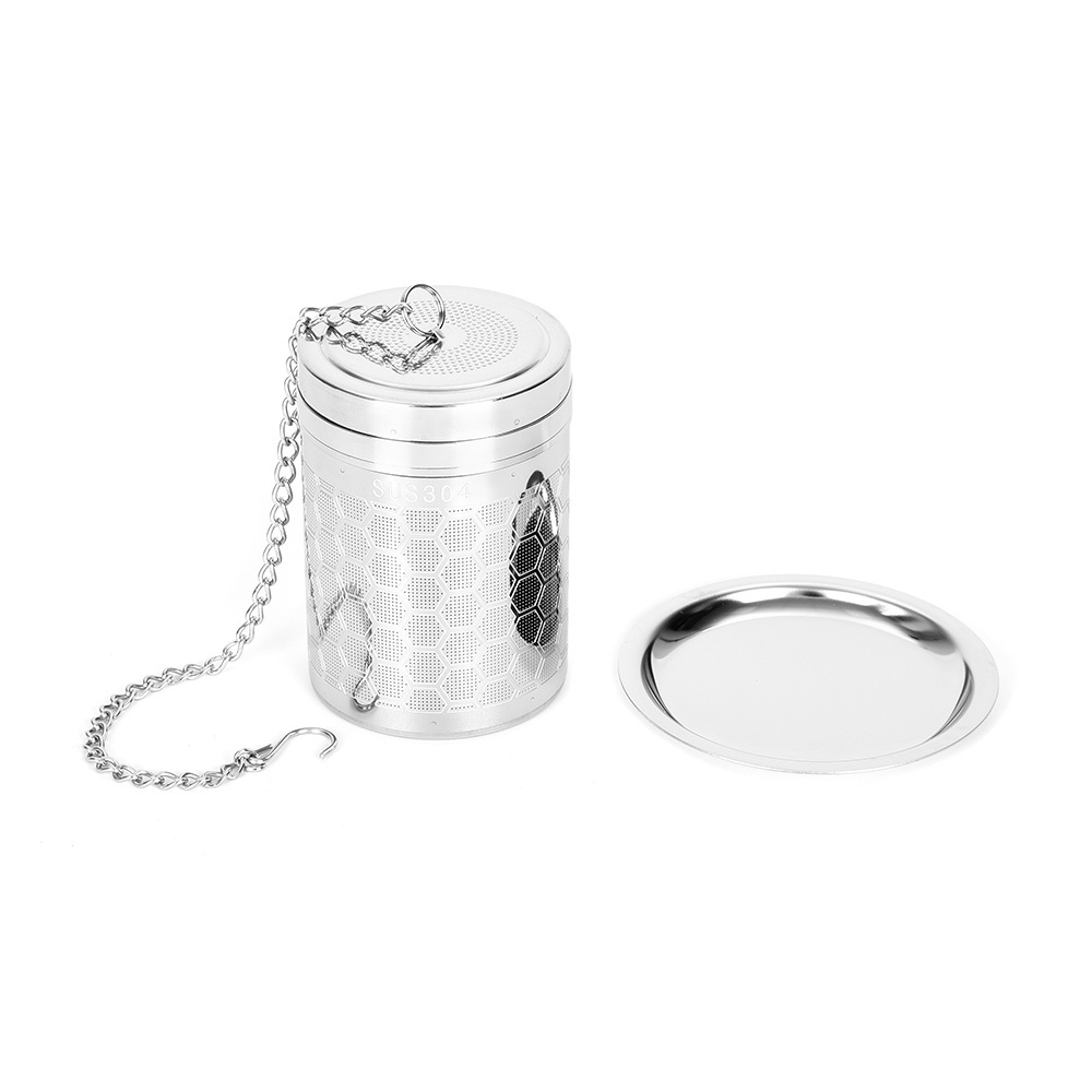 Basket Mesh Tea Infuser Strainer Set With Extended Chain For Loose Stainless Steel Tea Infuser