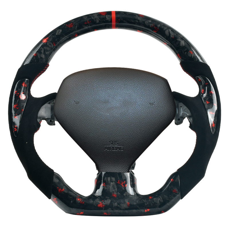 Customized For Infiniti G37 G G25 G35 EX EX35 EX37 Q40 Q60 QX50 FX35 FX37 Q70 ESQ  Real Carbon Fiber Steering Wheel