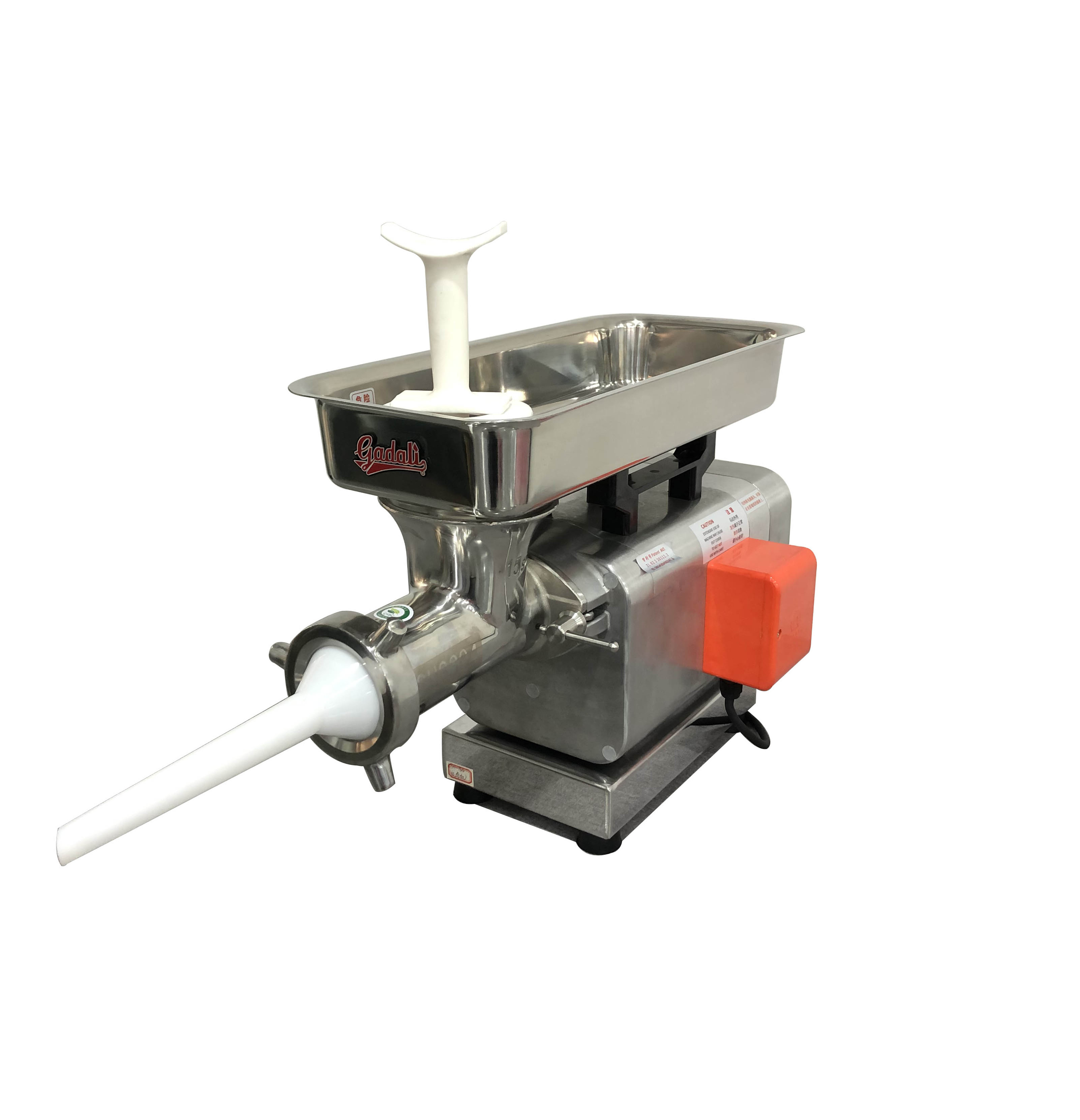 commercial stainless steel meat grinder machine industrial electric meat mincer with sausage filler