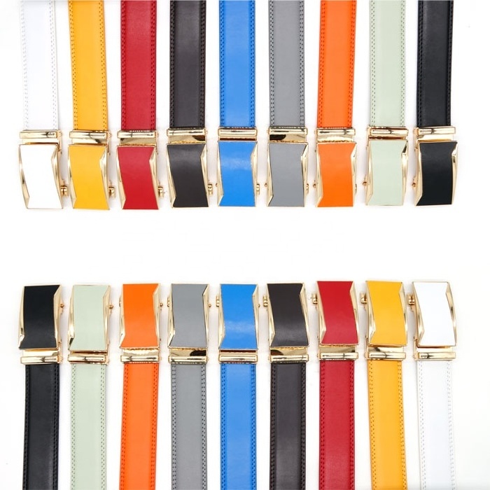 Designer Belt Men's Colorful Leather Automatic Buckle Pure Cow Belt Youth Fashion Belt