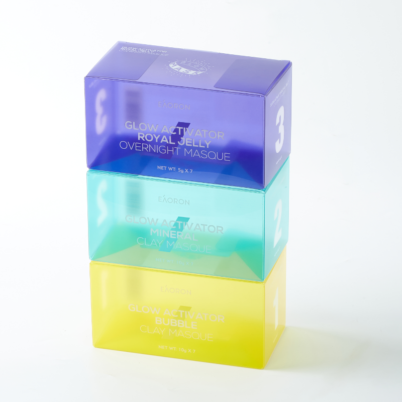 Plastic folding private custom transparent plastic hard packing box item packaging