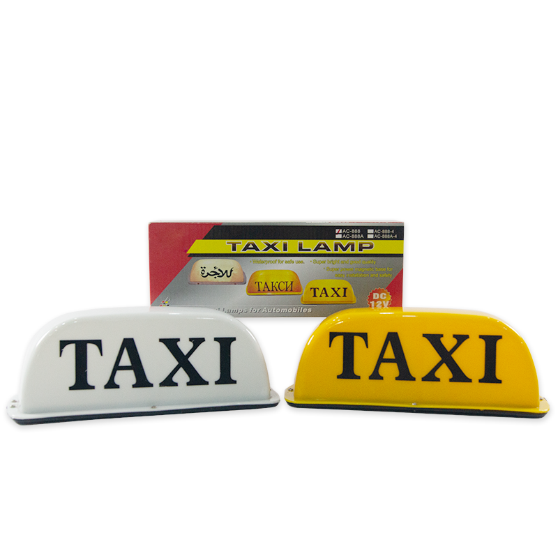 Car Accessories Taxi Top Light White Yellow PP Material Universal Taxi Light Box Roof Sign 12V Interior Lamp