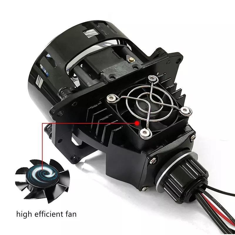 H4 H7 9005 9006 Projector Light 3 inch Universal Auto Bi LED Laser Projector lens Headlight 90W 6000k 12000LM HID Led Bulbs