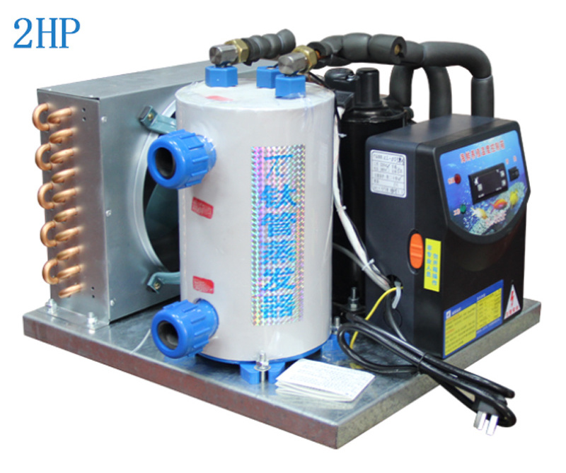 2HP seafood fish market tank aquarium chiller water cold heat exchanger