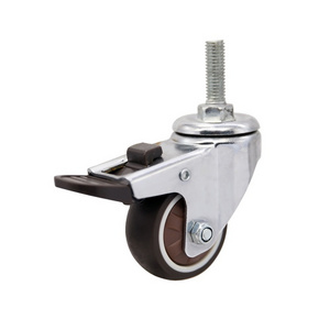 Amazon 3 Inch TPR Polyurethane Swivel Thread Locking Casters Wheels  Smooth Casters with Brake