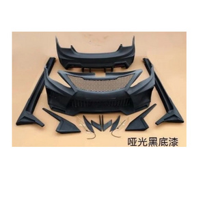 matte black Body Kit front Rear bumper Grill Mask Assembly for Hyundai Sonata 8 upgrade EX style tail wing side skirt