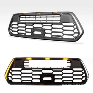 Body Kit Front Grille with Lamp Grill Grid Radiator for Toyota Tacoma 2016-2019 Car Accessories