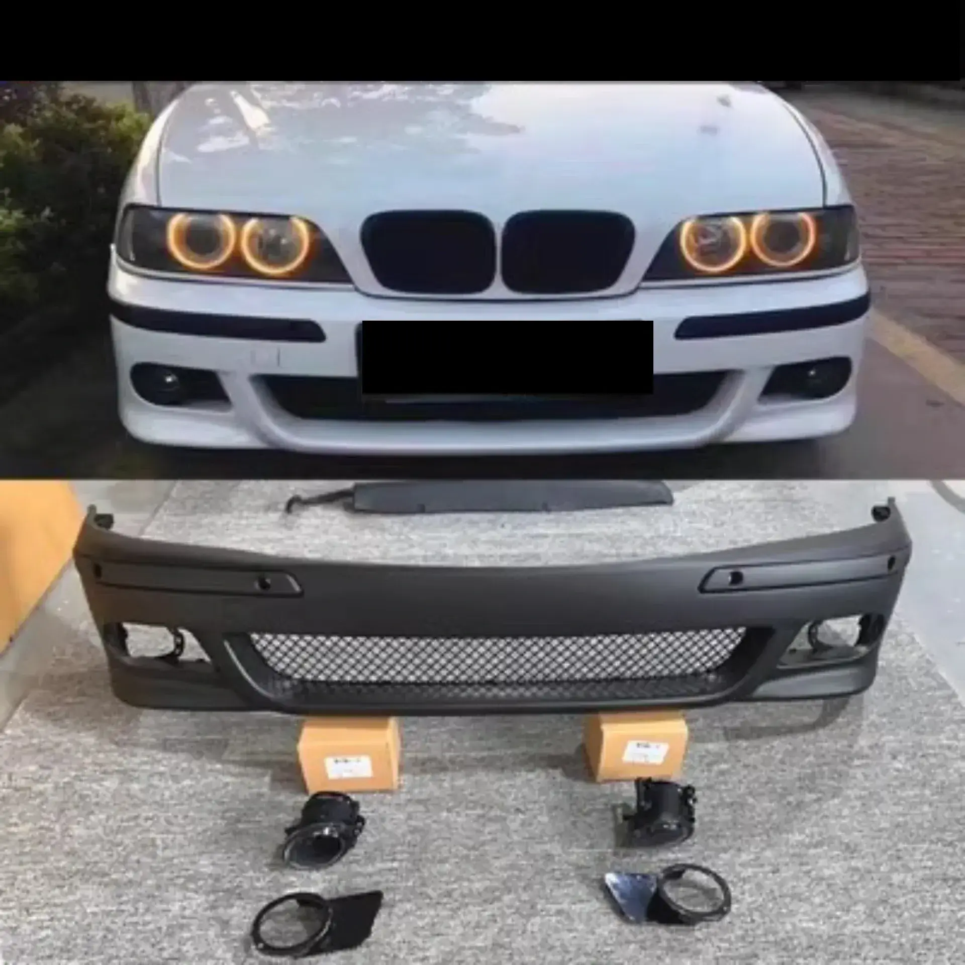 Front Rear Bumper Assembly Grille for BMW 5 Series E39 2004-2006 Modified M5 Style Kit Car Accessories