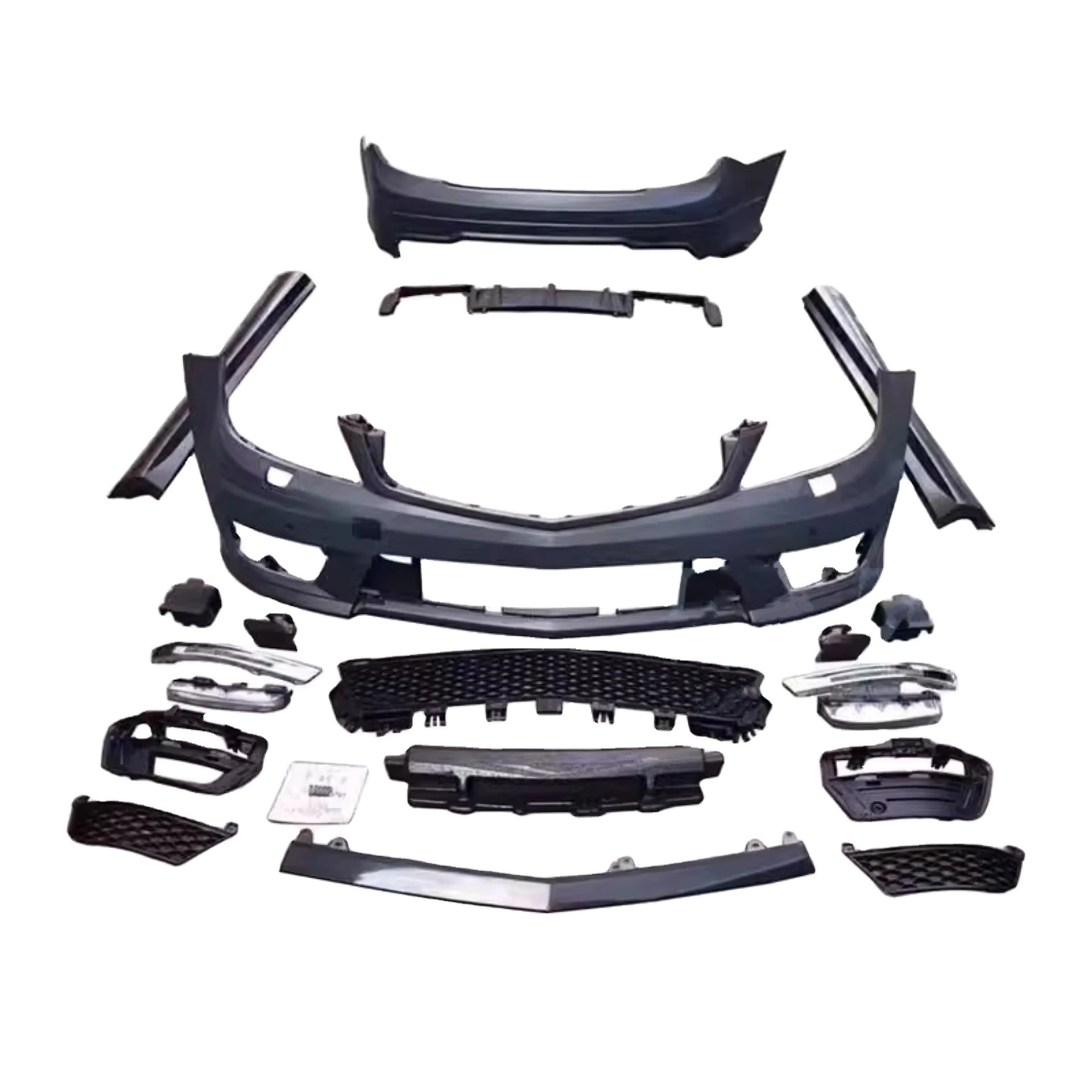 Front Rear Bumper Assembly Side Skirt Grille for Mercedes Benz C Class W204 C180 C200 C260 C300 Convert C63 Body Kit