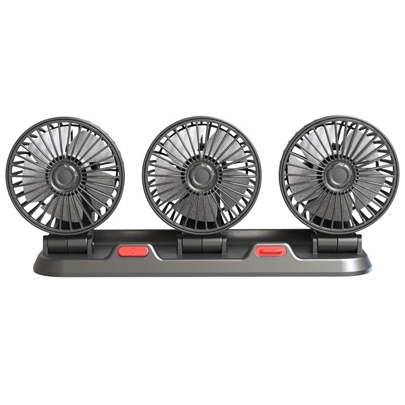 Vehicle Car air cooling fan 24V 12V car general three heads fan cooling strong wind electric fan