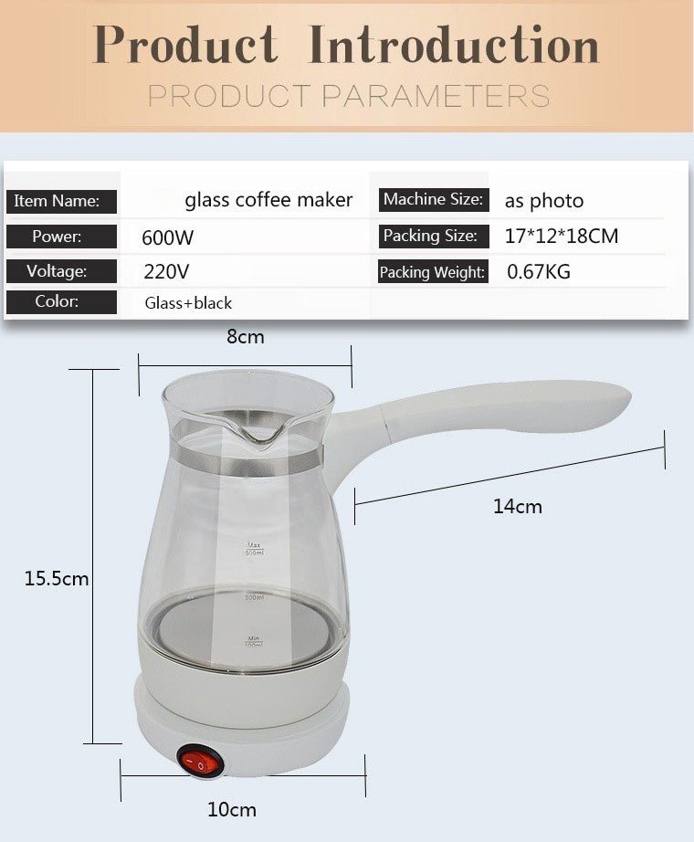 portable travel mini temperature control turkish glass electric jug tea hot water kettle boiler coffee maker