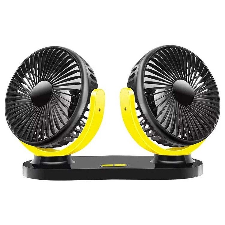 Car mounted fan 12V24V universal double head truck car electric fan office small fan