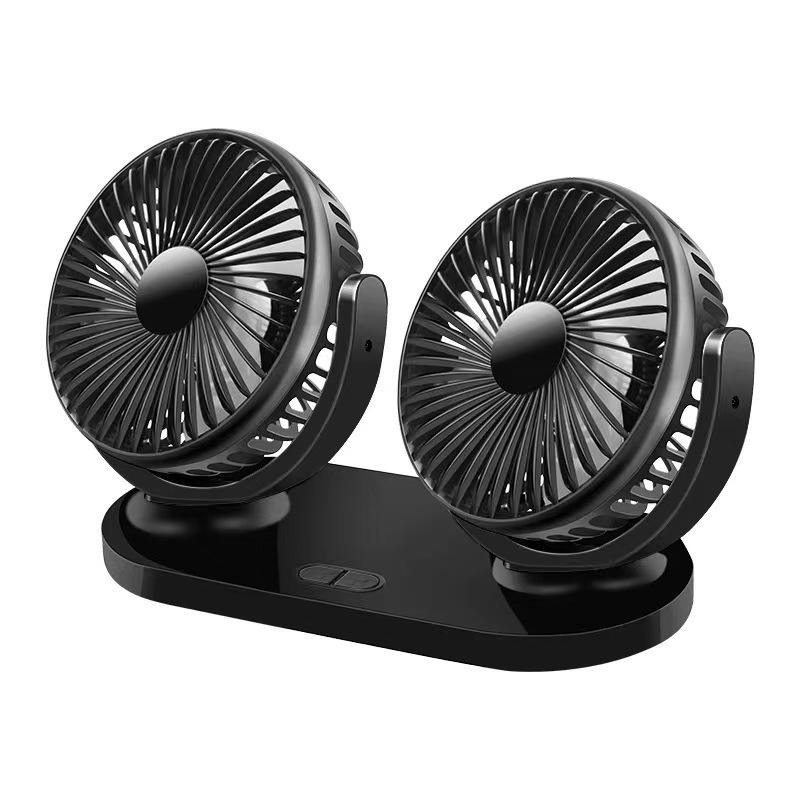 Car mounted fan 12V24V universal double head truck car electric fan office small fan