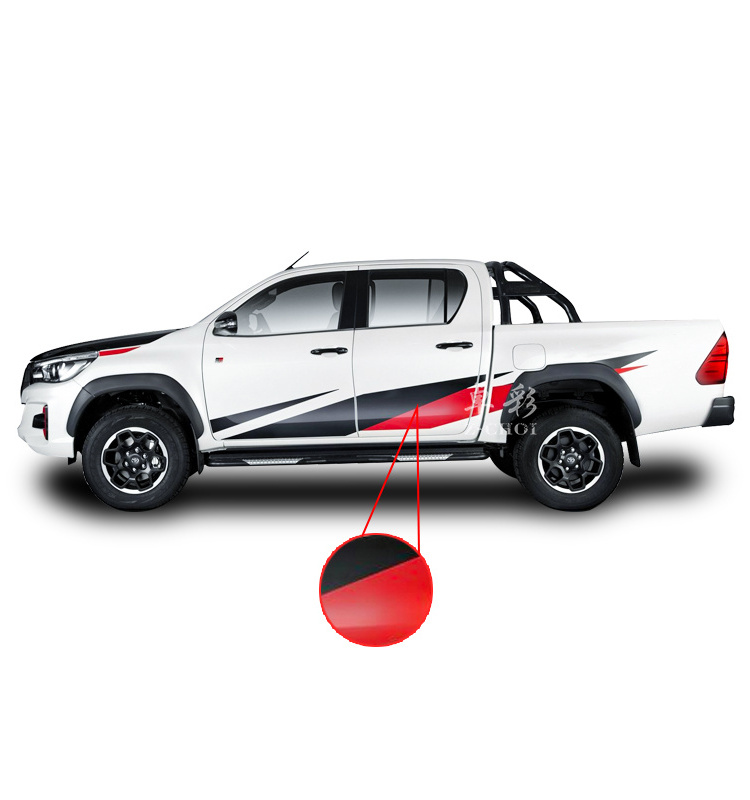 2022 mobil double cabin accessories vinyl side body decals car stickers for toyota hilux