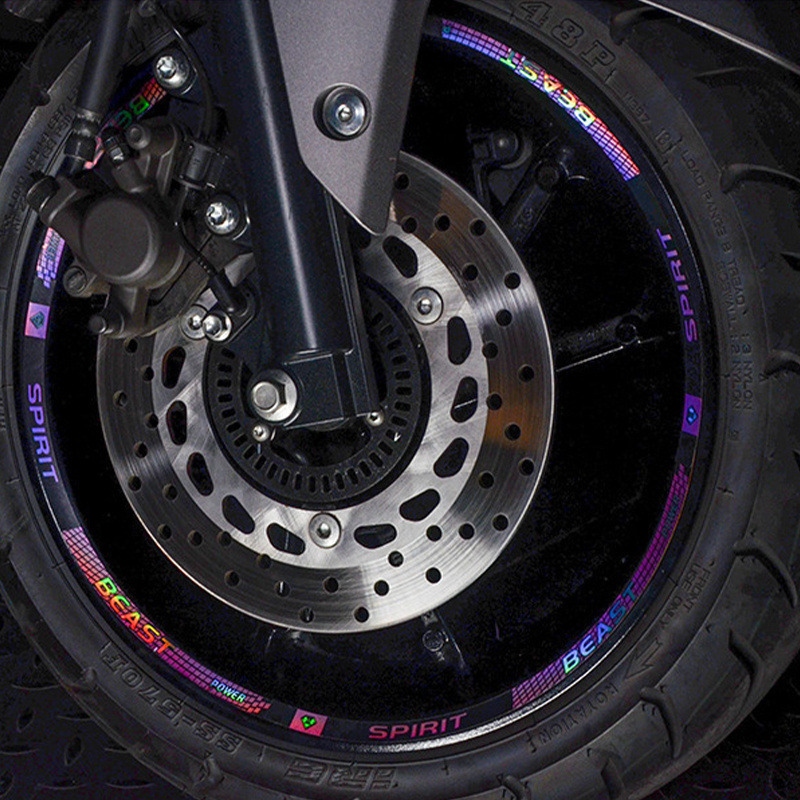 PVC laser non-reflective 17-inch scooter decals 12 tires 10 electric wheel hub stickers