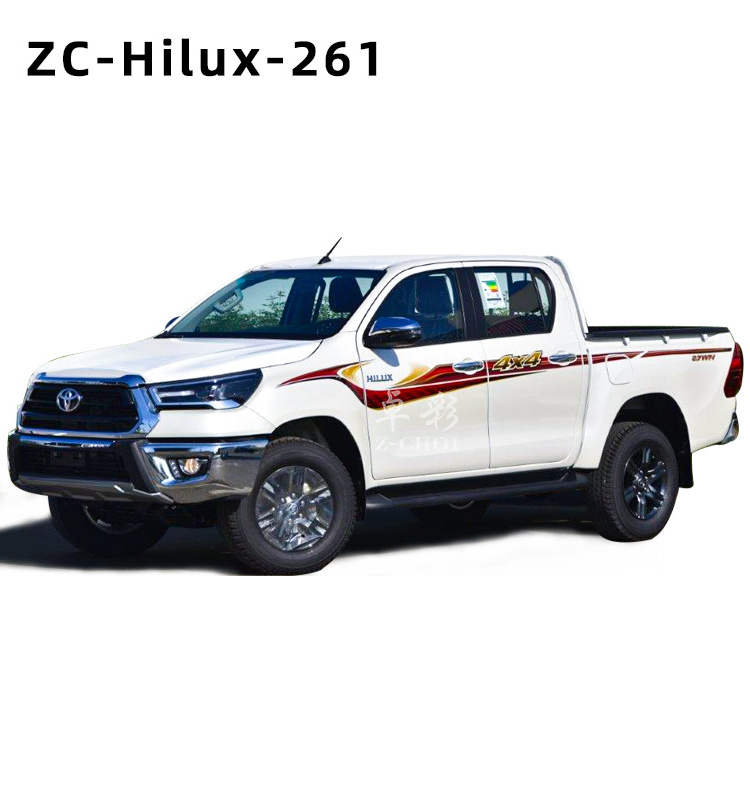 2022 mobil double cabin accessories vinyl side body decals car stickers for toyota hilux