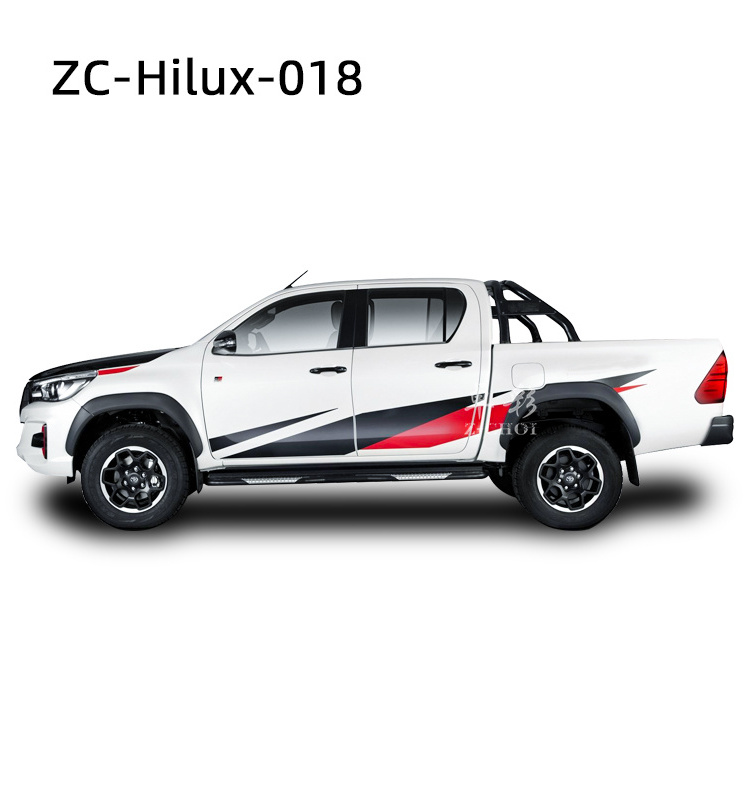 2022 mobil double cabin accessories vinyl side body decals car stickers for toyota hilux