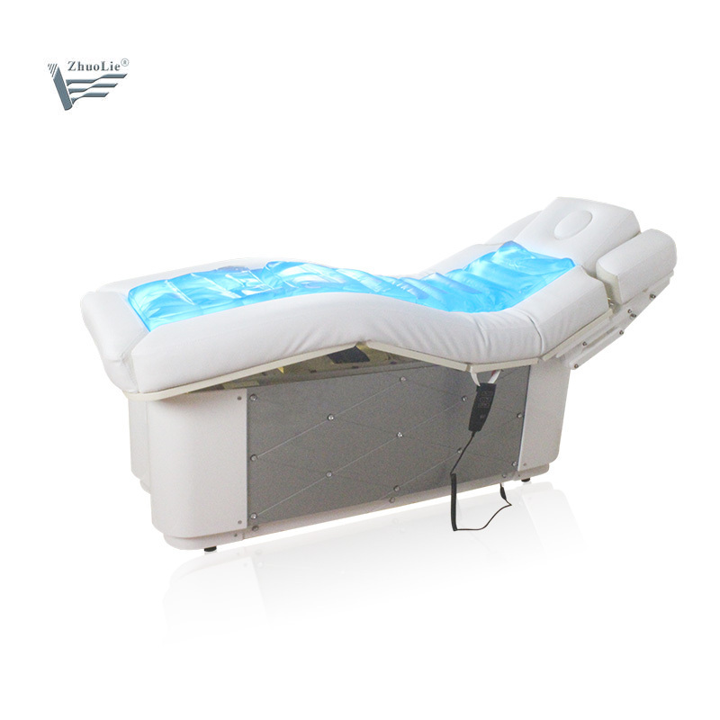 Luxury Electric lifting water Jet Massage table therapeutic LED light heating salon water massage facial beauty bed for sale