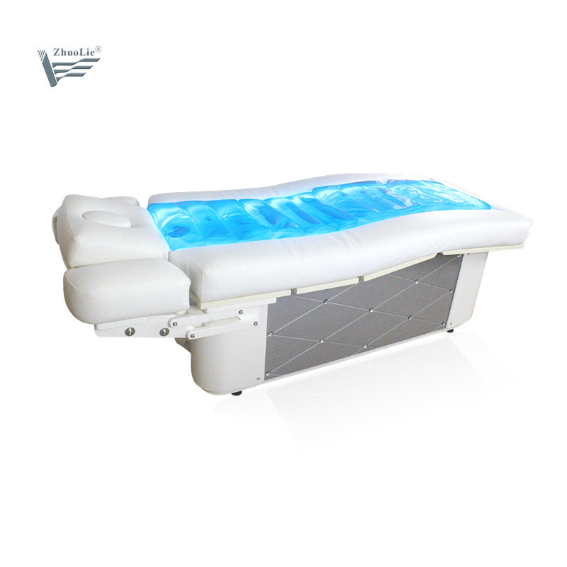 Luxury Electric lifting water Jet Massage table therapeutic LED light heating salon water massage facial beauty bed for sale