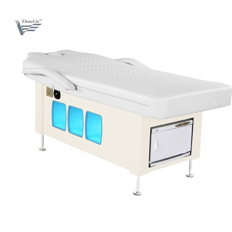 2 Motors Vibration Music Luxury LED Adjustable Beauty Salon Electric Massage Facial Bed