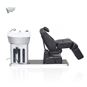 High-end Beauty Equipment Synthetic Leather Shampoo sink hair salon Shampoo Bowl and Chair with foot Pedal