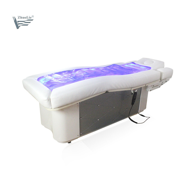 Luxury Electric lifting water Jet Massage table therapeutic LED light heating salon water massage facial beauty bed for sale